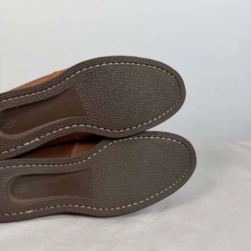 Sebago Campsides Mens 11 N Brown Leather Boat Shoes Made in USA Moc Toe Loafers